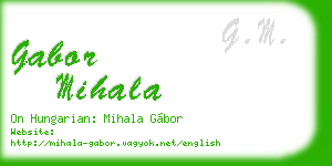 gabor mihala business card